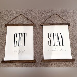 Guest Bedroom Canvas Signs 25.5” high x 21” wide.
